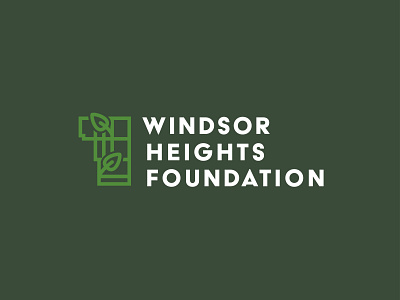 Windsor Heights Foundation branding design flat icon logo minimal