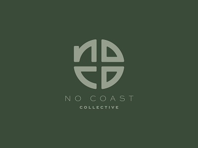 No Coast Collective branding flat icon logo minimal typography