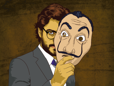 El profesor vector portrait