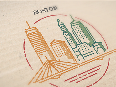 BOSTON boston brand branding design graphic design illustration illustrator logo poster print sity t shirt vector