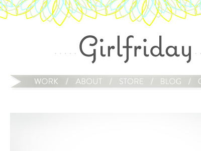 Girlfriday's New Website coquette girlfriday header menu nav website