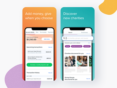 What you can do with Charitable Impact iOS app