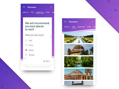 Tourism App application graphic mobile tourism travel ui ux vector