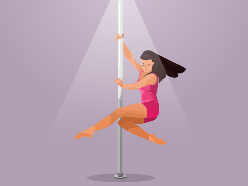 Illustration Pole Dancing.