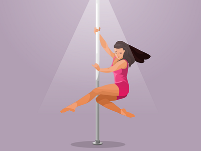 Illustration Pole Dancing dancing design graphic icon illustration mobile night life pole dancing search ui user experience user interaction vector