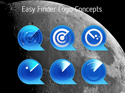 Easy Finder Logo Concept blue concept icon scan