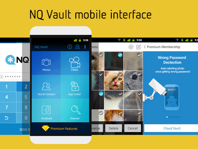 Mobile Interface Vault blue icon vault