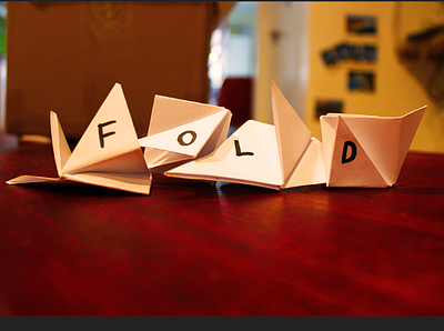 Typography design, 'Fold' design illustration typography