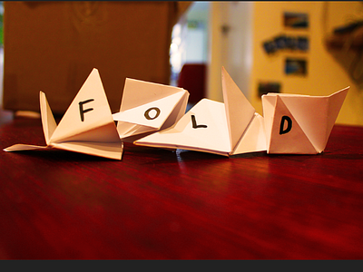 Typography design, 'Fold'