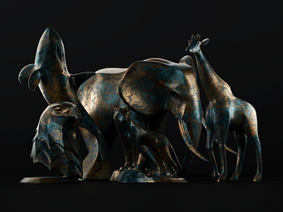 Bronze Animal Sculptures