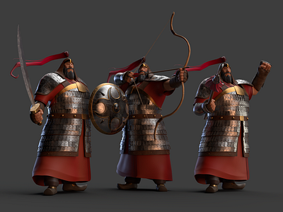 Genghis Khan Collection 3d arnold collection design lightning materials modeling render