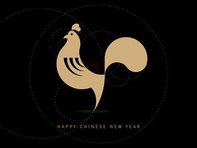 Chicken-Happy chinese new year chicken gold new year