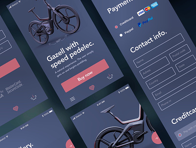 Gazell PWA site back end design front end ui ux visual experience