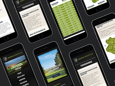 Kalmar Golfklubb PWA app back end branding design front end illustration logo ui ux