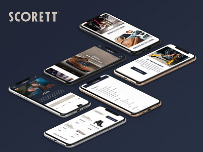 Scorett PWA website/app animation back end front end ui ux