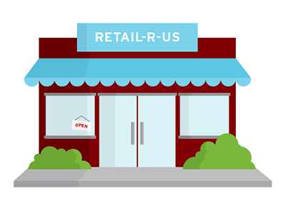 test illustration: retail illustration retail simple store