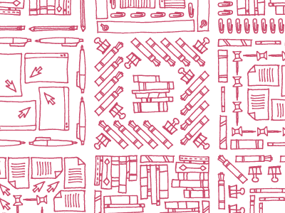 Research Pattern book handdrawn pattern pen pink