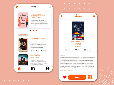 READING APP app app design design mobile app mobile ui ui uidesign uiux userinterface ux xd design