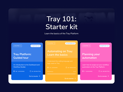 🎓Tray Academy academy automation education homepage learning platform starter kit trayio