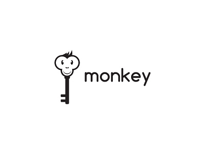 monkey affinity designer key keys monkey monkey logo negative space