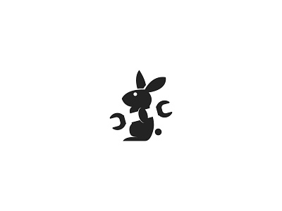 repair rabbit affinity designer black and white negative space rabbit repair