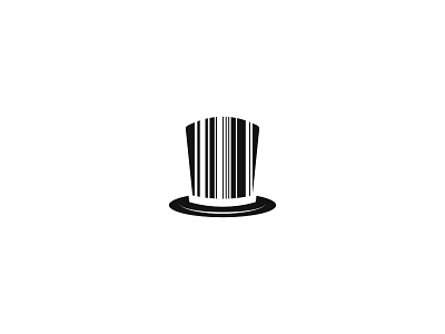 top hat barcode logo affinity designer barcode black and white negative space top hat