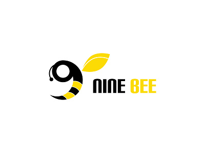 nine bee logo affinity designer bee bee logo branding flat flat design nine number