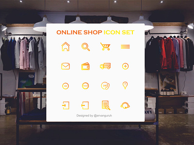 Online Shop Icon Set design icon vector web