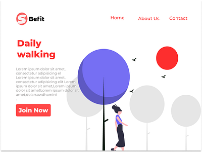 daily walking design uiux web