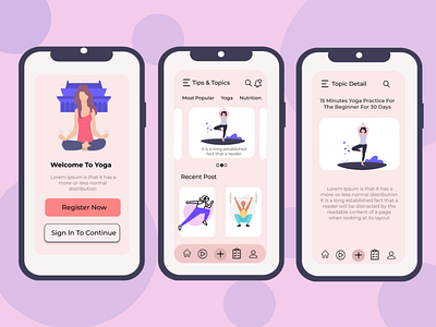 yoga app app design exercise app figma uiux yoga yoga app