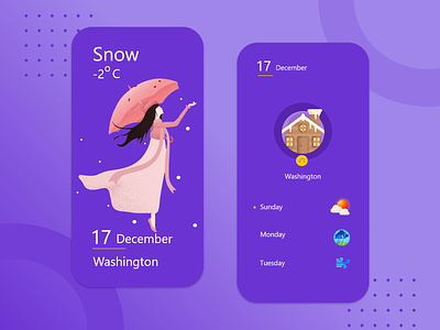 Weather App adobe xd app design uiux weather app