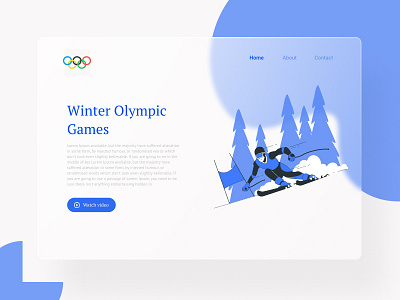 Winter Olympics web page about contact games home like sports templates ui ux web templates winter olympics
