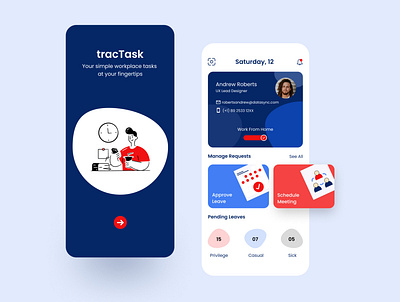 tracTask app design ui ux web