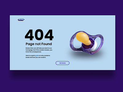 Durex - 404 error Concept Design