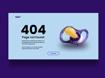 Durex - 404 error Concept Design copy creative work design durex error 404 error page figmadesign page not found ui ux uxuidesign web web design web page website website design