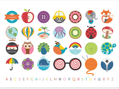 Alphabet in the Round Design for Minted.com