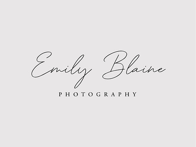 Personal Branding for Emily Blaine Photography adobe illustrator branding design graphic design logo personal branding product design typography