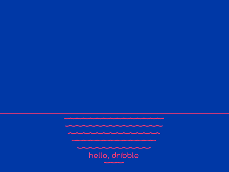 Hello dribble! first shot invitation motion graphics sunrise waves