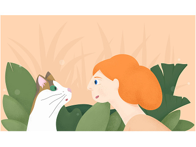 Conversation cat illustration nature