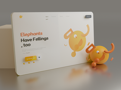 Elephant - 3D Landing Page