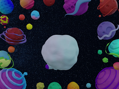 Strange planets 🌠 3d 3danimation animation art branding colorfull concept design illustration logo motion graphics planet ui vector