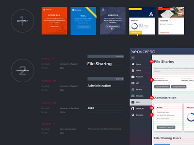 Part of the style guide of one of the oldest work control panel dashboad design system interface saas service service design styleguide ui user experience ux user interface ux