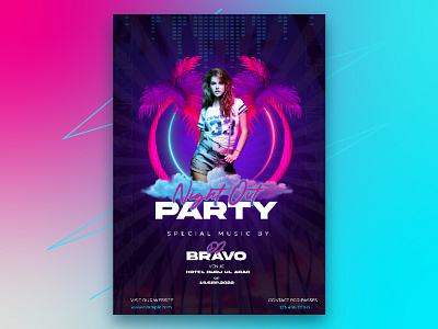 Disco Party Flyer Design