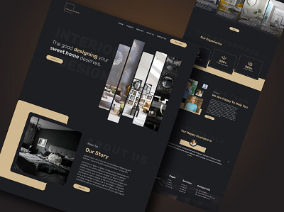 Interior Design Webpage branding graphic design ui