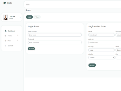 Admin Dashboard web design