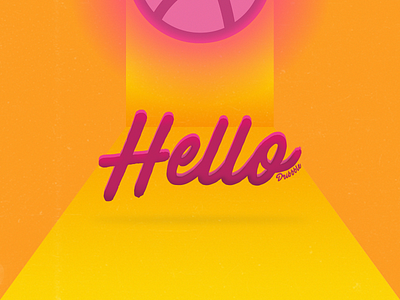 Hello Dribbble 3d hello hello dribbble lettering typography