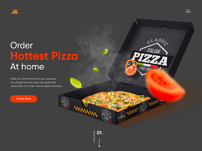 Pizza Web landing page design