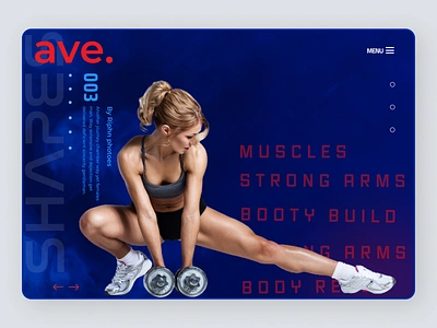 Personal Trainer Landing Page app design graphic design icon illustration illustrator minimal typography ux website