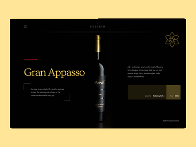 Wine Web Design branding design graphic design illustrator minimal typography ui ux web website