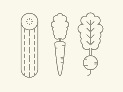 veggies carrot cucumber icons illustrations radish vector veggies